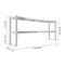 2-Tier Overshelf for Prep&Work Table Stainless Steel 12x59Inch Commercial Table